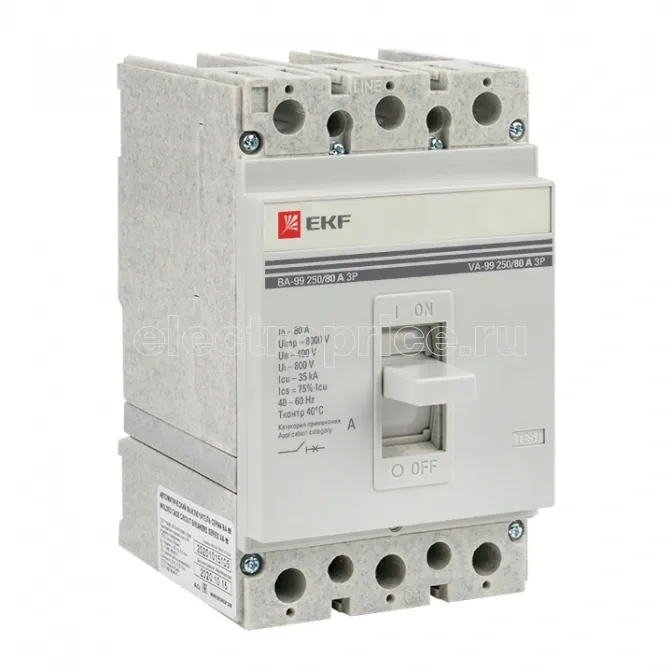 Фото Автоматический выключатель в литом корпусе 32А 3P+N 36кА EKF mccb99C-100-32+N ВА-99 (Compact NS) PROxima