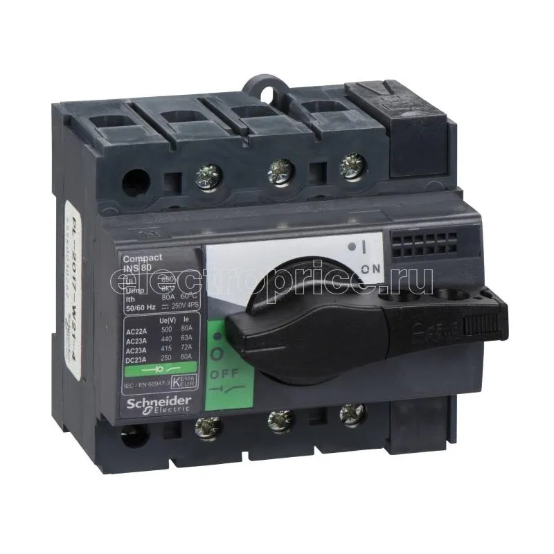 Фото Рубильник 80А 3P Нереверсивный Schneider Electric 28904 Compact INS/INV