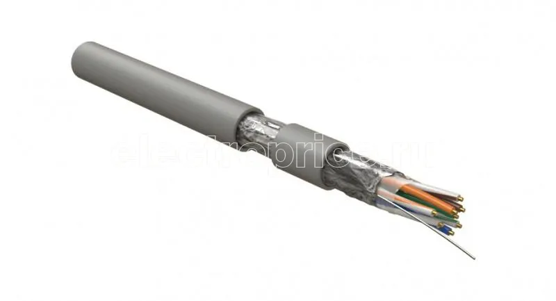 Фото Кабель для сетей Industrial Ethernet кат. 5e 4х2х24 AWG ож (solid) F/UTP PVC IFUTP4-C5E-S24/1-FRPVC-GY (уп.500м) сер. Hyperline 444052