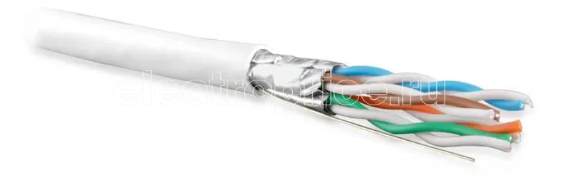 Фото Кабель витая пара U/FTP кат. 6A (10GBE) 4 пары (23AWG) ож (solid) каждая пара в экране без общего экрана нг(А)-HF -20град.C-+60град.C UFTP4-C6A-S23-IN-LSZH-WH-500 Б (уп.500м) Hyperline 445110