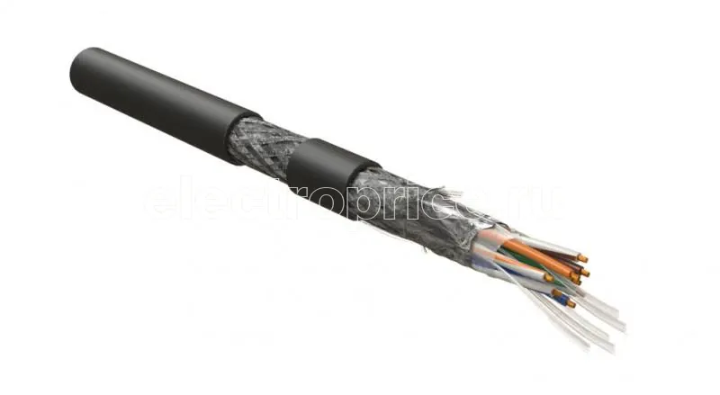 Фото Кабель для сетей Industrial Ethernet кат. 5e 4х2х26 AWG (19х0.10мм) многопров. жилы (patch) SF/UTP PVC ISFUTP4-C5E-P26/19-PVC-BK Ч (уп.500м) Hyperline 444054