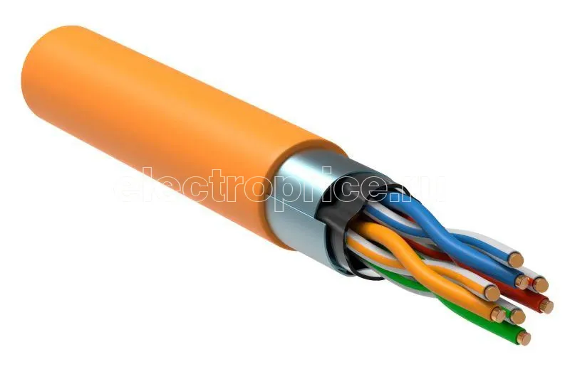 Фото Кабель связи витая пара F/UTP кат. 5e 4х2х24AWG solid LSZH (305м) оранж. (м) ITK LC1-C5E04-327