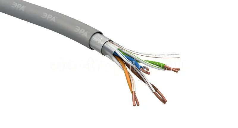 Фото Кабель витая пара F/UTP 4х2х24 AWG Cat5e CU PVC SIMPLE (уп.305м) ЭРА Б0044685