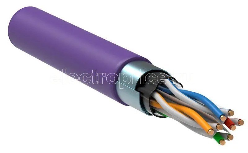 Фото Кабель связи витая пара F/UTP кат.6 4х2х23AWG solid LSZH фиолет. (уп.305м) ITK LC1-C604-326