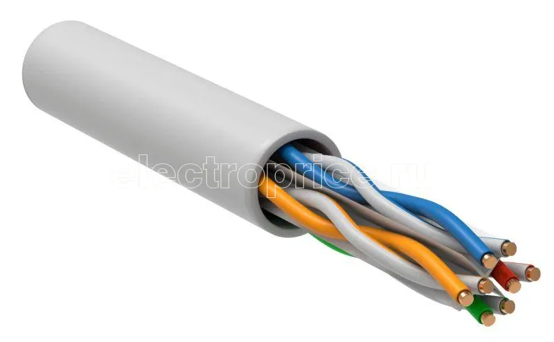 Фото Кабель связи витая пара U/UTP кат.6 4х2х23AWG solid LSZH (305м) бел. (м) ITK LC1-C604-128