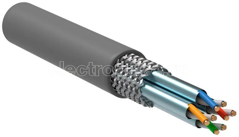 Фото Кабель связи витая пара S/FTP кат.7 4х2х23AWG solid LSZH (305м) сер. (м) ITK LC1-C704-621