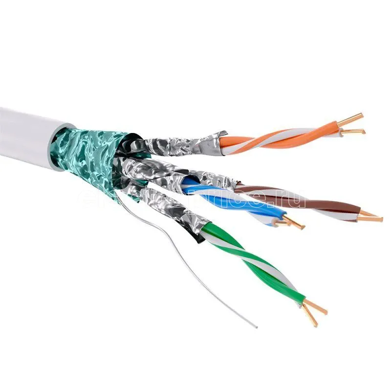 Фото Кабель CAT 6 F/FTP нг(А)-HF (бухта 305м) бел. DKC RN6FFA01WH