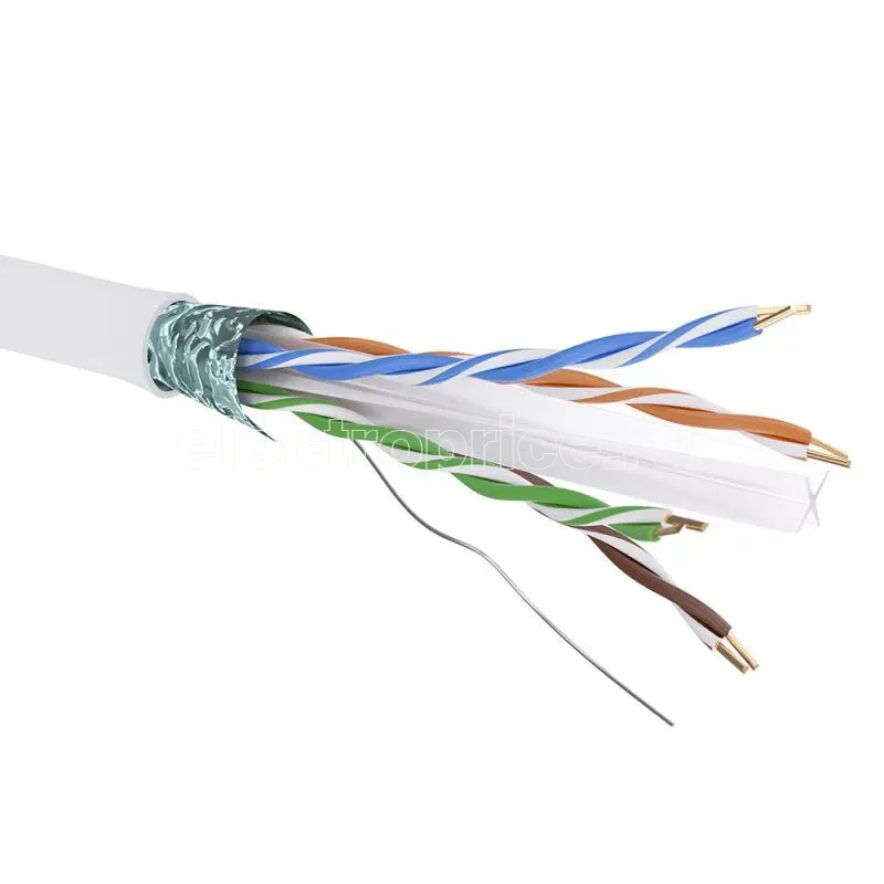 Фото Кабель CAT 6 F/UTP нг(А)-HF (бухта 305м) бел. DKC RN6FUA01WH