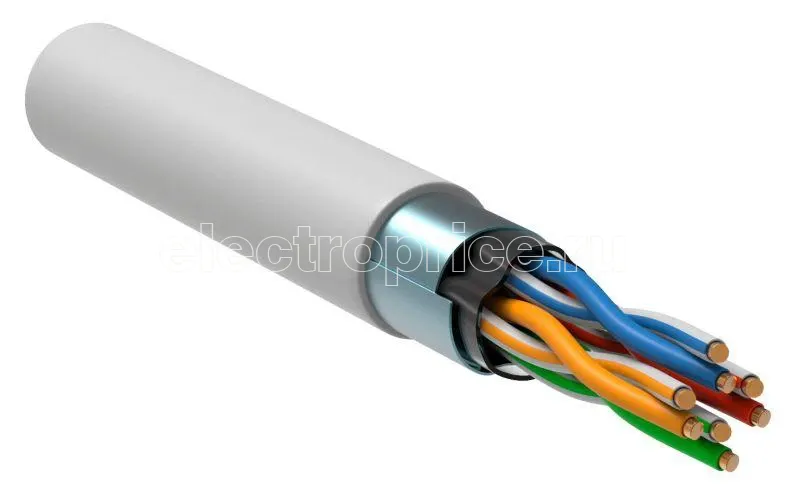 Фото Кабель витая пара F/UTP кат.5E 4х2х24AWG solid LSZH бел. (305м) (м) ITK LC1-C5E04-328