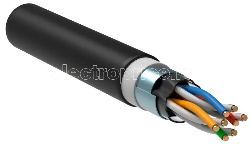 Фото Кабель связи витая пара U/UTP кат.5е 4х2х24AWG solid LSZH/LDPE черн. (уп.305м) ITK LC3-C5E04-189