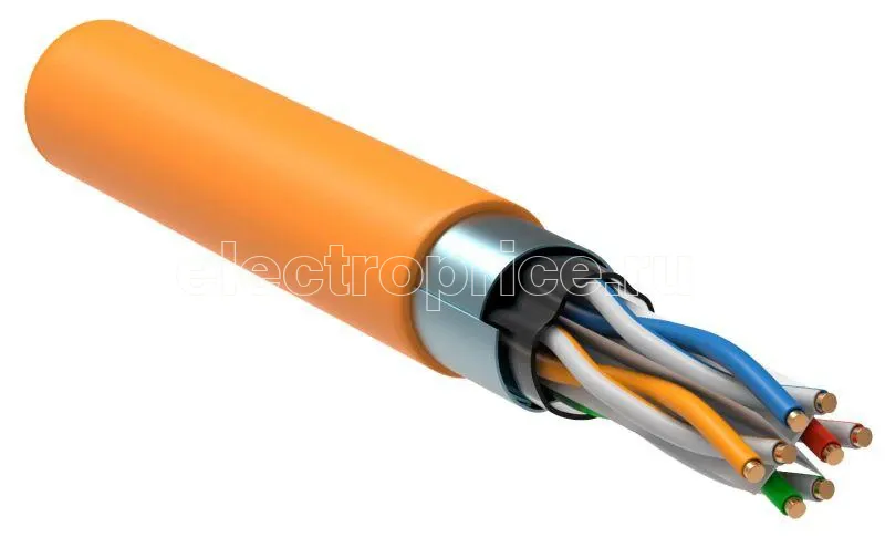 Фото Кабель связи витая пара F/UTP кат.6 4x2х23AWG solid LSZH (305м) оранж. (м) ITK LC1-C604-327