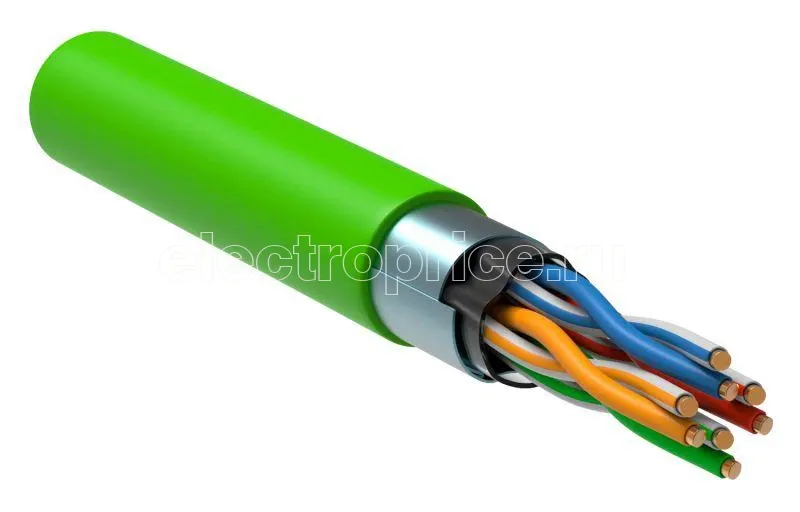 Фото Кабель связи витая пара F/UTP 4х2х24AWG кат.5е solid LSZH (305м) зел. (м) ITK LC1-C5E04-322