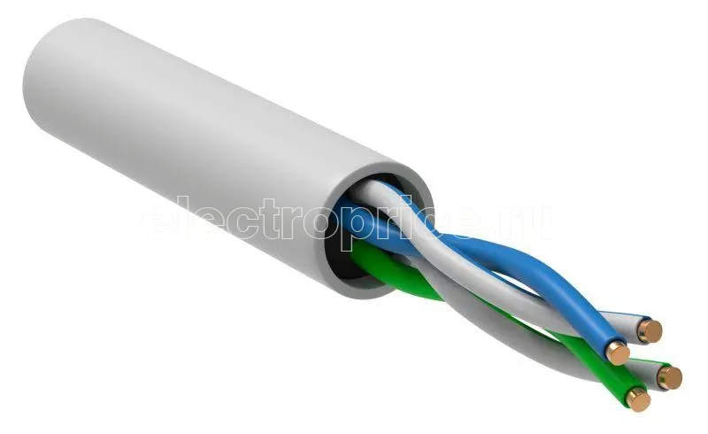 Фото Кабель связи витая пара U/UTP кат.5е 2х2х24AWG solid LSZH (500м) бел. (м) ITK LC1-C5E02-128