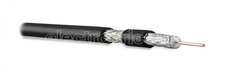 Фото Кабель COAX-RG6-CU-500 коаксиальный RG-6 75Ом (ТВ SAT CATV) жил. - 1.02мм (18 AWG медь solid) экран - фольга+оплетка (луженная медь 48проц.) +фольга общ. d6.9мм изоляция PVC (+75 C - -20 C) (бухта 500м) Hyperline 49027