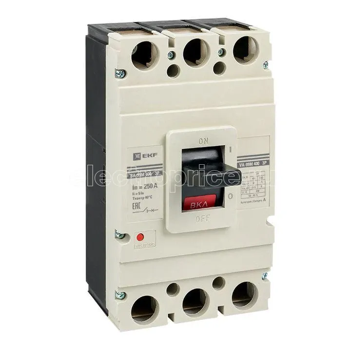 Фото Выключатель автоматический 4п 400/315А 5In 42кА ВА-99М PROxima EKF mccb99-4P5In400-315m