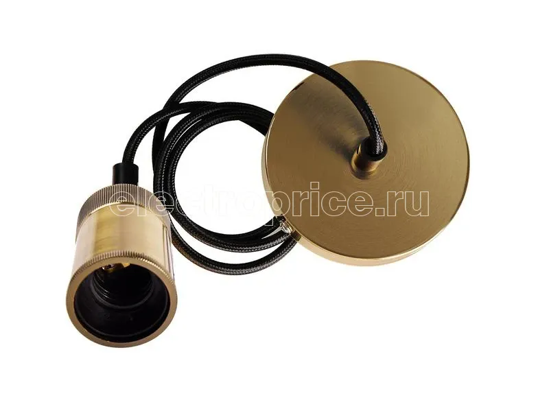 Фото Патрон с проводом RETRO PLC 03 E27 230V/1M ANTIQUE BRONZE JazzWay 5039032