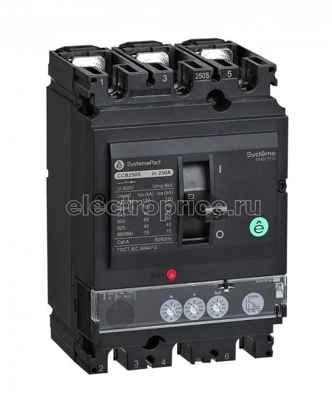 Фото Включатель автоматический SYSTEMEPACT CCB100 36кА 3P3D S2.2 40А рычаг SE SPC100F04022L3DF