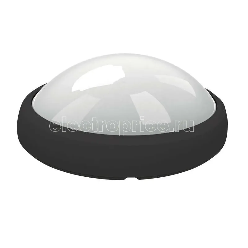 Фото Светильник светодиодный ULW-O04-12W/NW IP65 Black Овал 12Вт 4500К IP65 840лм 220В промышленный накладной влагозащ. опал. рассеив. пластик. черн. Uniel 11137