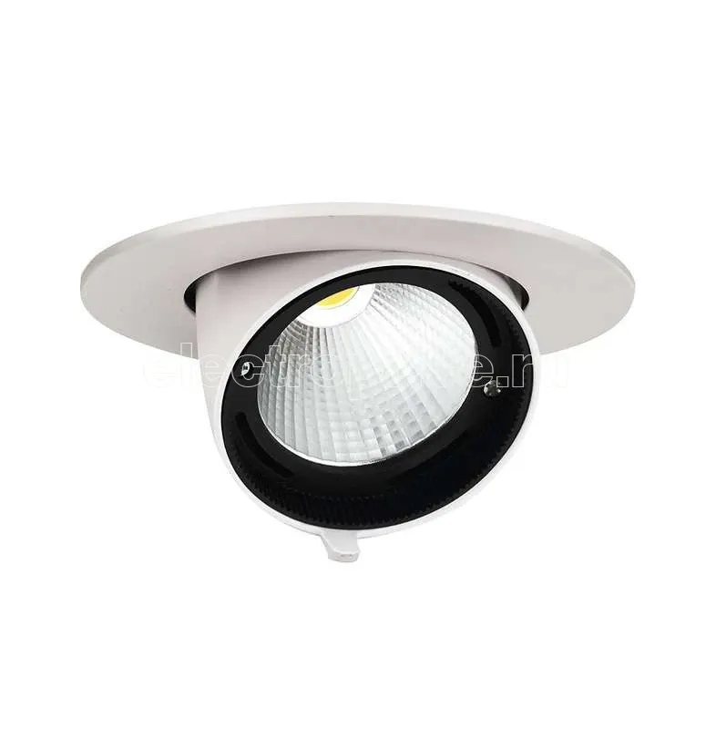 Фото Светильник светодиодный PLED DL4 WH Downlight 30Вт 4000К IP40 24град. ДВО встраив. поворотн. JazzWay 5021907