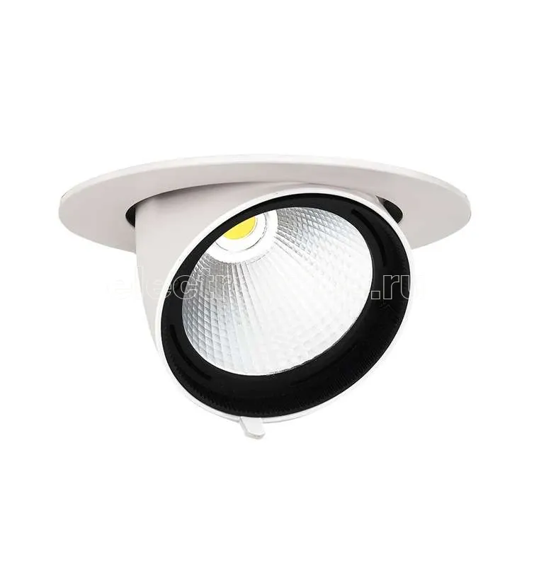 Фото Светильник светодиодный PLED DL4 WH Downlight 40Вт 4000К IP40 24град. ДВО встраив. поворотн. JazzWay 5021921