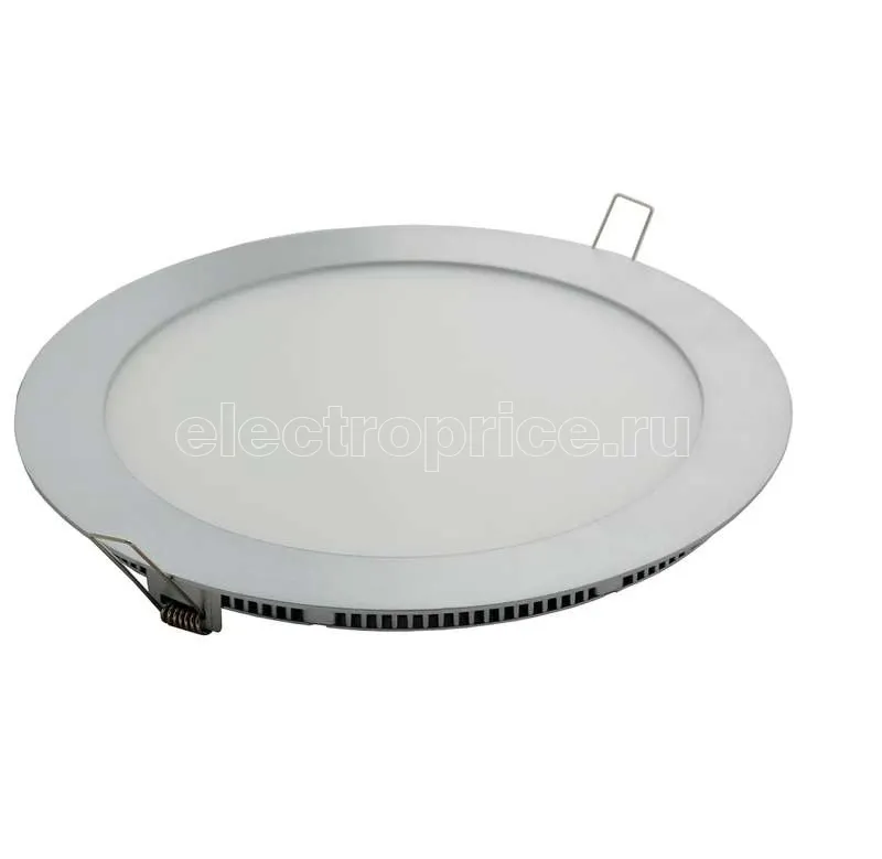 Фото Светильник TRP18-03-W-01 LED 18Вт 3000К IP40 (S) рифл. стекло корпус серебр. NLCO 400300