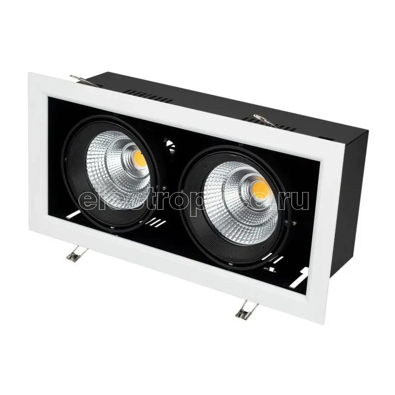 Фото Светильник CL-KARDAN-S375x190-2x25W White6000 WH-BK 30 deg IP20 метал. Arlight 028862