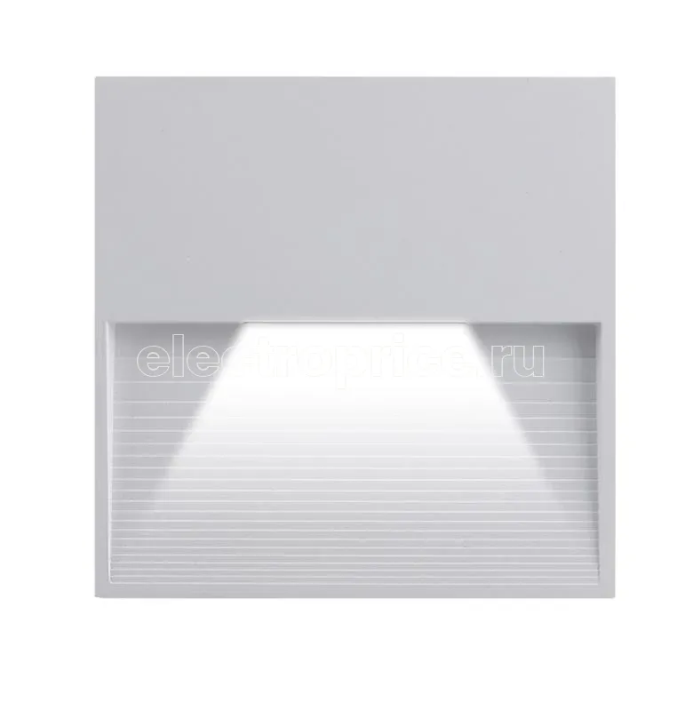 Фото Светильник светодиодный PST/W S120120 3Вт 4000К IP65 накладной для подсветки стен и ступеней White JazzWay 5024809