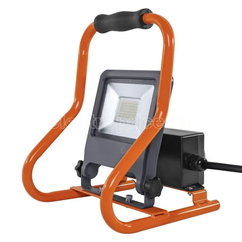 Фото Прожектор светодиодный WORKLIGHT 30Вт 2700лм 4000К нейтр. бел. переносной с ручкой и двумя разъемами для подключения в сеть 220В черн. LEDVANCE 4058075321328