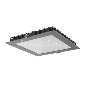 Фото Светильник светодиодный Downlight 25Вт 3000К IP44 200х200х25 квадрат. встраив. матов. сер. RAL7045 VARTON V1-R0-H0342-10000-4402530