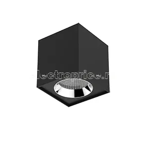 Фото Светильник светодиодный DL-02 Cube 20Вт 4000К 125х135 35град. накладной матов. черн. RAL9005 VARTON V1-R0-T0360-20000-2002040