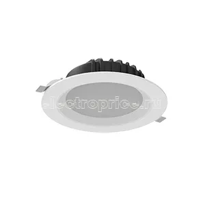 Фото Светильник светодиодный Downlight 16Вт 4000К IP54/20 190х70 круглый встраив. аварийный автономный постоянного действия Teletest матов. бел. RAL9010 VARTON V1-R0-00083-10AT0-4401640