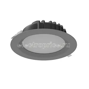 Фото Светильник светодиодный Downlight 230х81 40Вт Tunable White (2700-5700К) IP54/20 круглый встраив. RAL7045 сер. муар диммер DALI VARTON V1-R0-70084-10D01-44040TW