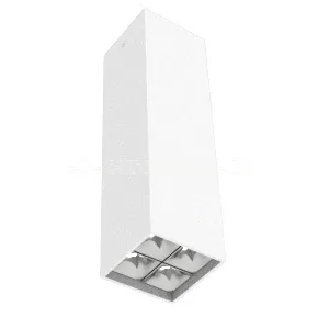 Фото Светильник светодиодный DL-Box Reflect Multi 2х2 14Вт 3000К 80х80х300 накладной 24град. RAL9003 бел. муар диммер DALI VARTON V1-R0-00255-20D20-2001430