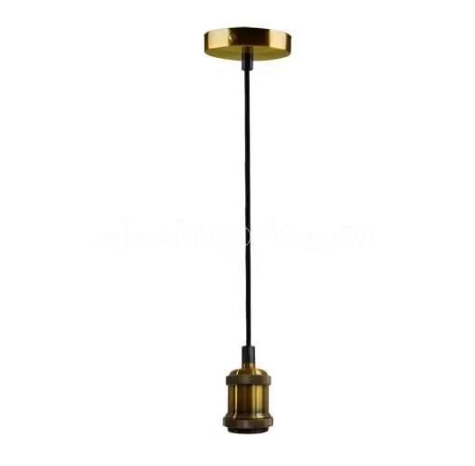 Фото Патрон RETRO с проводом PLC 01 E27 230В 1м ANTIQUE BRONZE бронза JazzWay 5012127