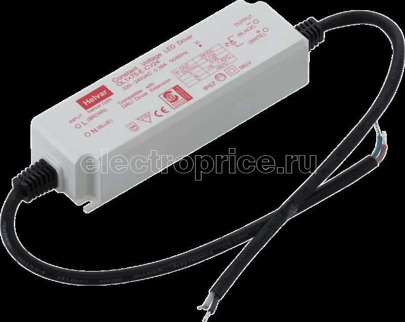 Фото Драйвер LED 75W 24В (OL1х75-E-CV24 IP67 HELVAR) СТ 4002000110