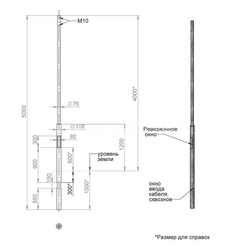 Фото Опора ОП1-4.0-1.0 порошк. покрытие Пересвет В00000778