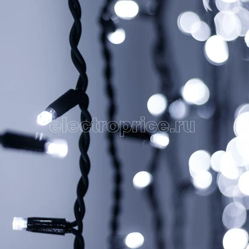 Фото Гирлянда светодиодная ARD-CURTAIN-PRO-2000х3000-BLACK-760LED-FLASH WHITE/WHITE 230В 70Вт IP65 Ardecoled 026057