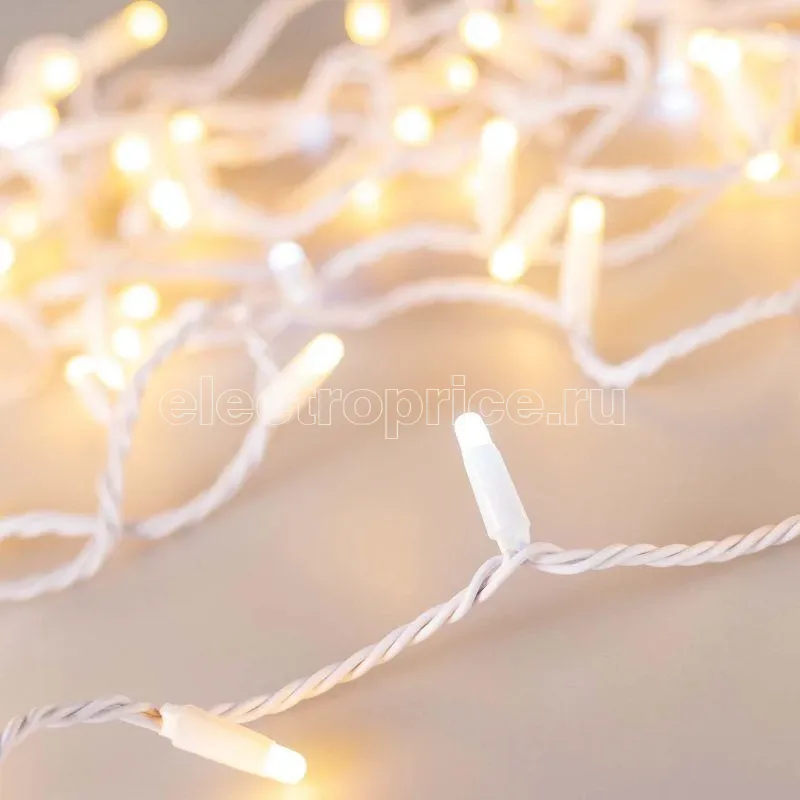 Фото Гирлянда светодиодная ARD-STRING-CLASSIC-10000-WHITE-100LED-MILK-FLASH Warm230В 7Вт IP65 Ardecoled 031205