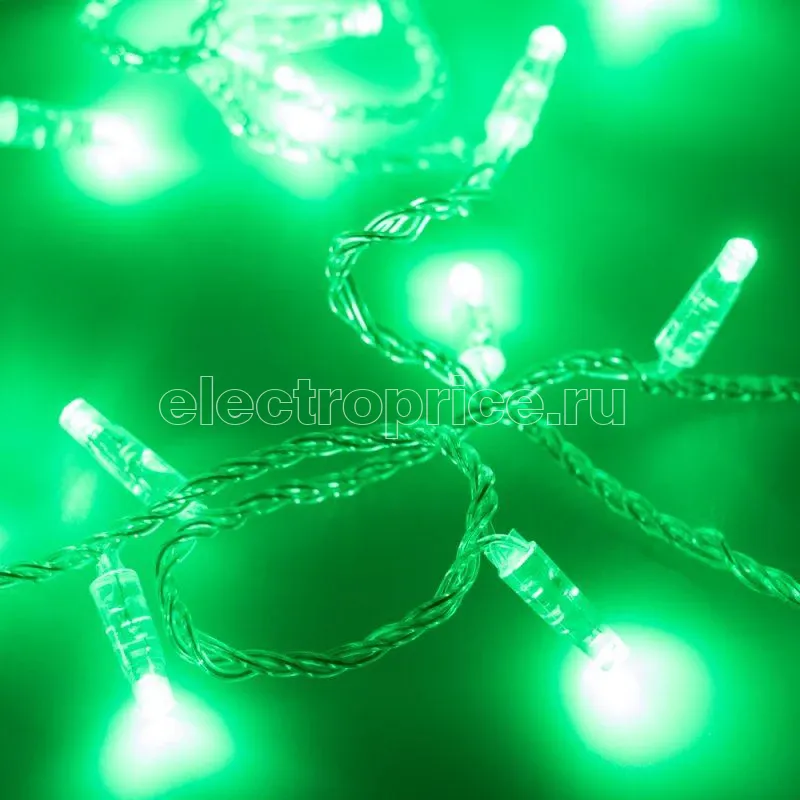 Фото Гирлянда светодиодная ARD-STRING-CLASSIC-10000-CLEAR-100LED-FLASH GREEN230В 7Вт IP65 Ardecoled 025786