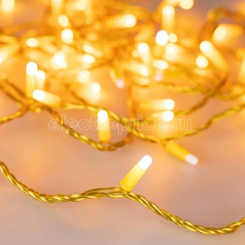 Фото Гирлянда светодиодная ARD-STRING-CLASSIC-10000-YELLOW-100LED-MILK-FLASH Yellow230В 7Вт IP65 Ardecoled 031201