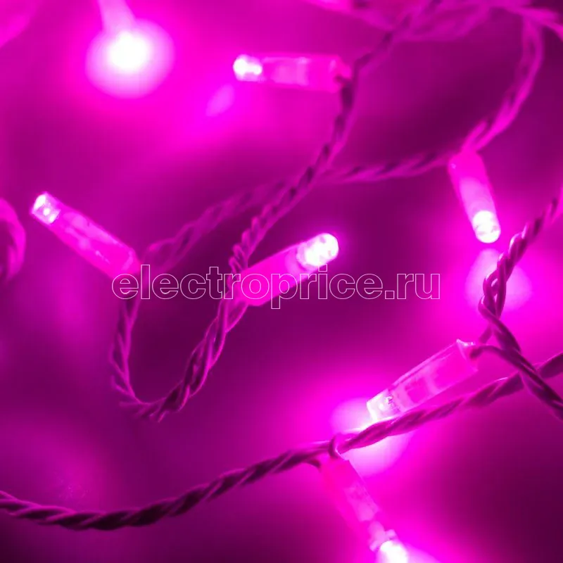 Фото Гирлянда светодиодная ARD-STRING-CLASSIC-10000-WHITE-100LED-FLASH PINK230В 7Вт IP65 Ardecoled 025822