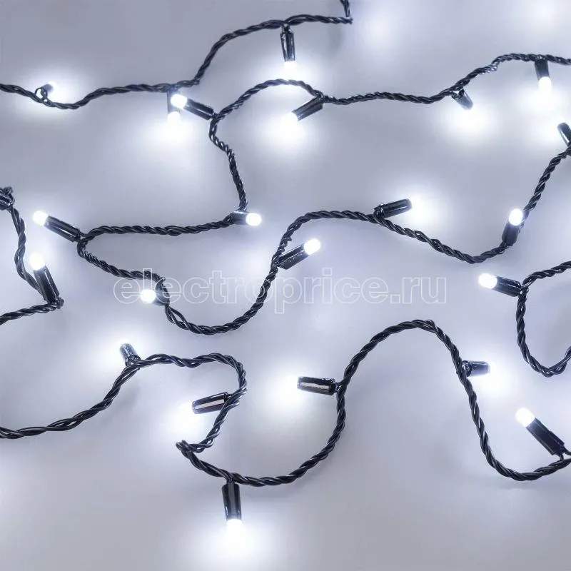 Фото Гирлянда светодиодная ARD-STRING-CLASSIC-1000-BLACK-100LED-MILK-PULSE White230В 7Вт IP65 Ardecoled 031652