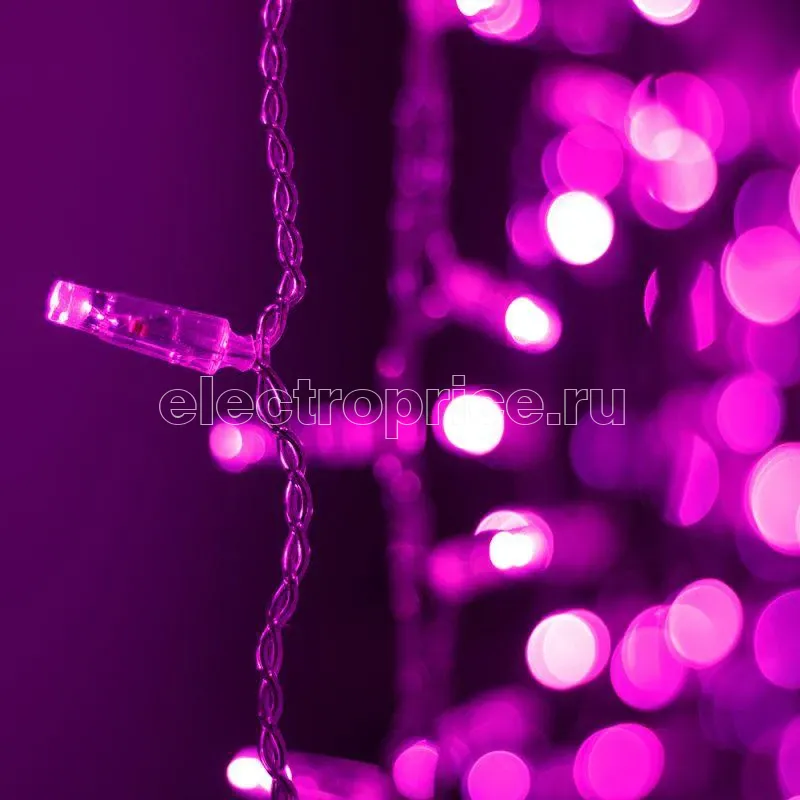 Фото Гирлянда светодиодная ARD-CURTAIN-CLASSIC-2000х3000-CLEAR-760LED Pink 230В 60Вт IP65 Ardecoled 024862