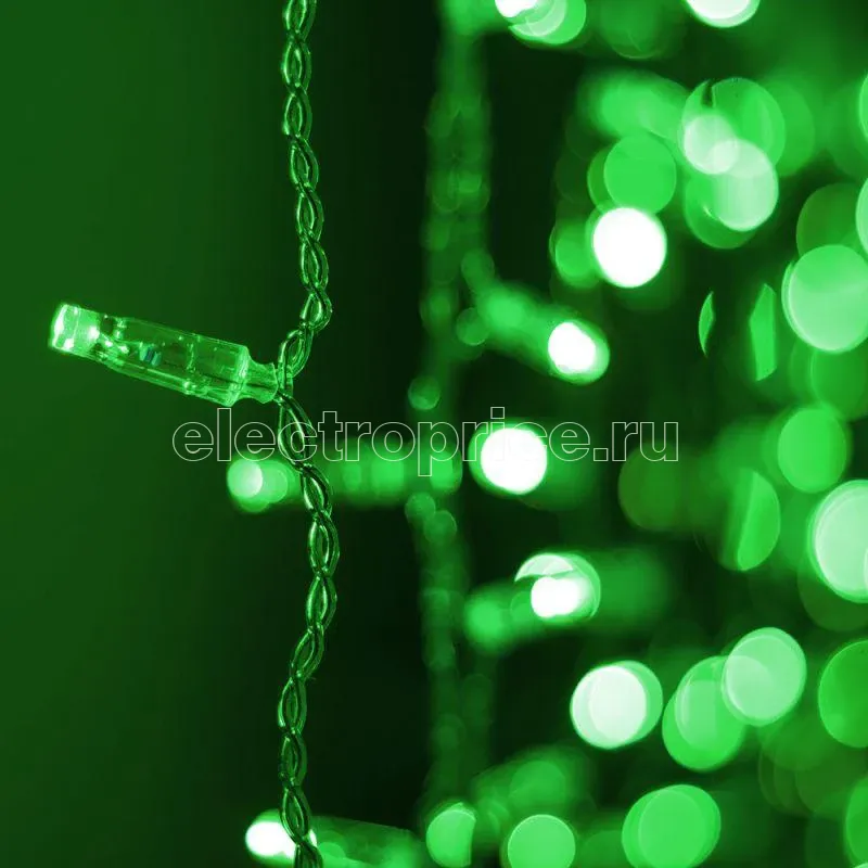 Фото Гирлянда светодиодная ARD-CURTAIN-CLASSIC-2000х3000-CLEAR-760LED Green 230В 60Вт IP65 Ardecoled 024859