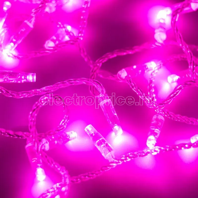 Фото Гирлянда светодиодная ARD-STRING-CLASSIC-10000-CLEAR-100LED-FLASH PINK230В 7Вт IP65 Ardecoled 025792