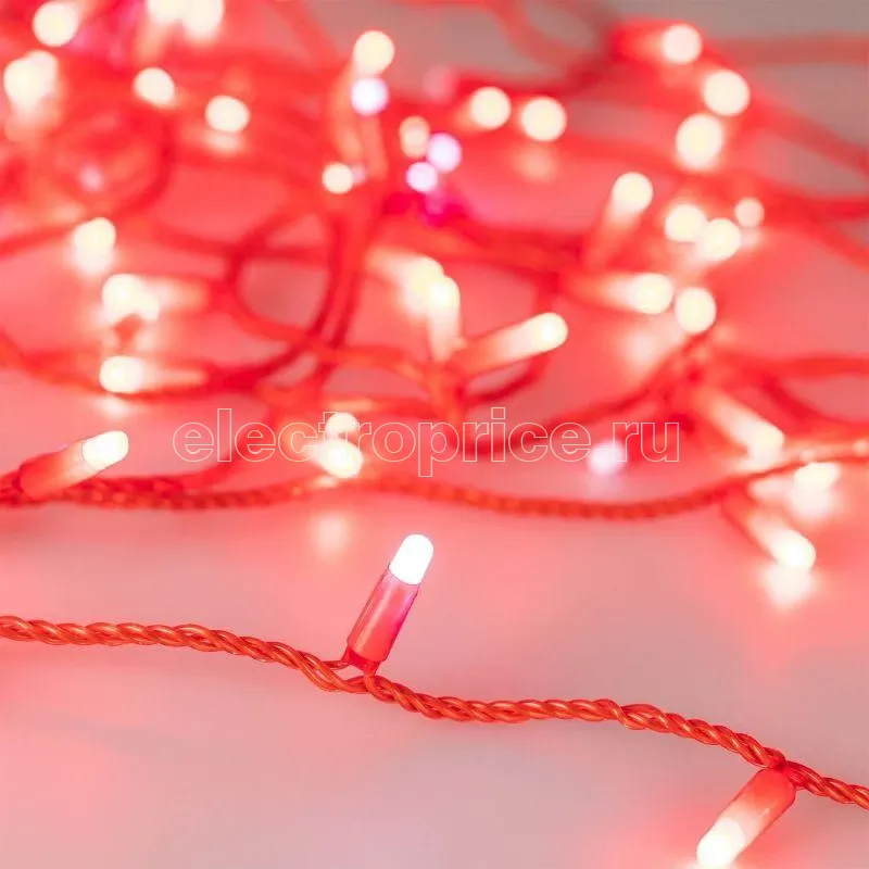 Фото Гирлянда светодиодная ARD-STRING-CLASSIC-10000-RED-100LED-MILK-FLASH Red230В 7Вт IP65 Ardecoled 031195