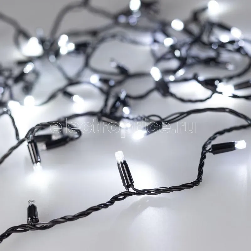 Фото Гирлянда светодиодная ARD-STRING-CLASSIC-1000-BLACK-100LED-PULSE White230В 7Вт IP65 Ardecoled 031651