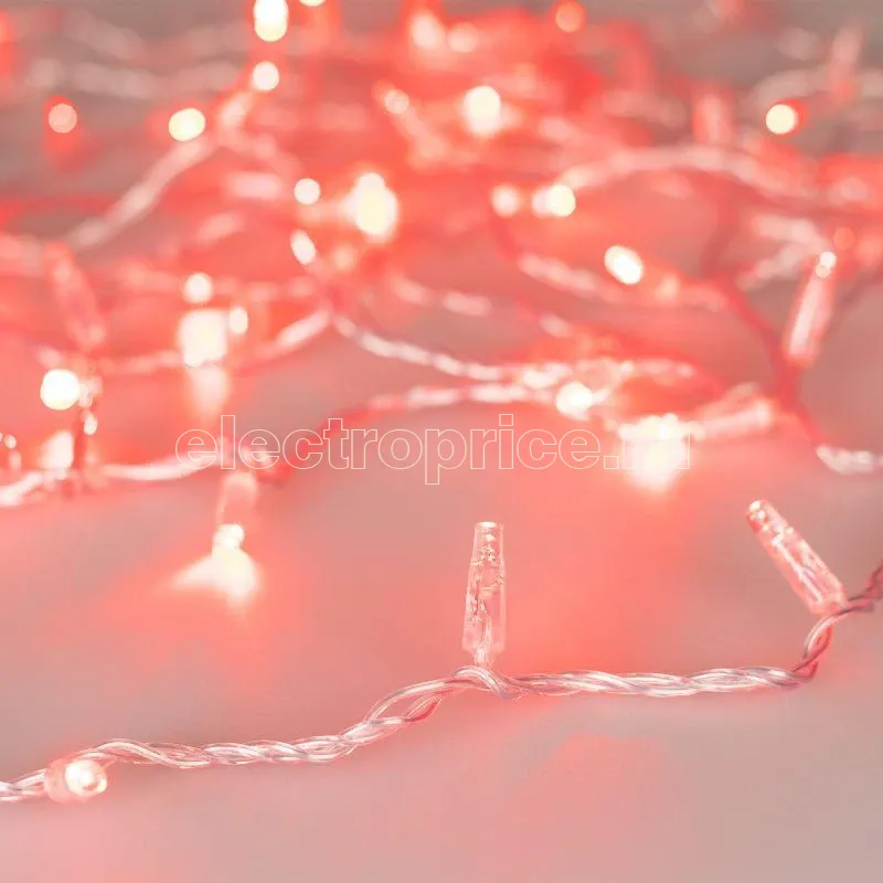 Фото Гирлянда светодиодная ARD-STRING-CLASSIC-1000-CLEAR-100LED-PULSE Red230В 7Вт IP65 Ardecoled 031639