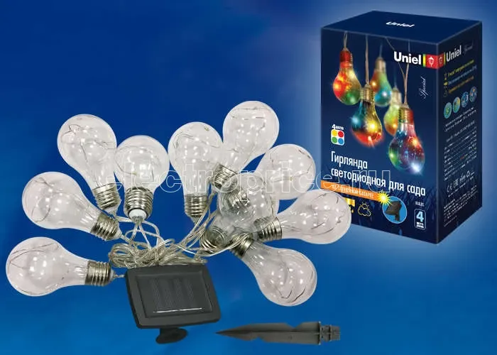 Фото Гирлянда садовая USL-S-126/PT4000 BULBS IP44 солнечная батарея Uniel UL-00003332