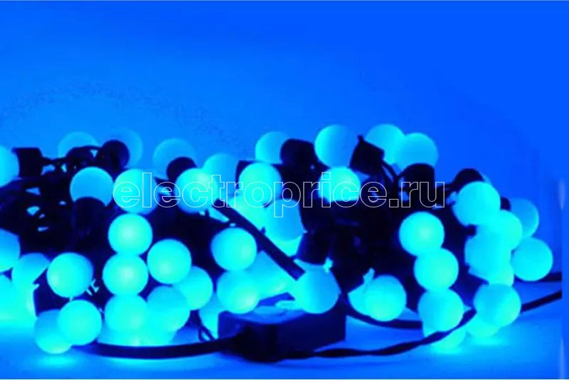 Фото Гирлянда "Шарики" ILDBL050-B-E 2.4см 50  LED.7.5м син. SHLights 4690601041227